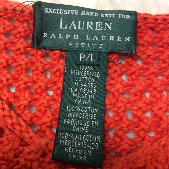 LAUREN RALPH LAUREN EXCLUSIVE HAND KNIT SWEATER - Picture 3 of 5